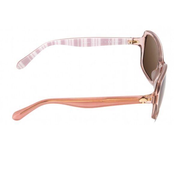 KATE SPADE AYLEEN Lady Classic Designer Sunglasses Pink Crystal/White/Brown 56mm - Picture 3 of 3